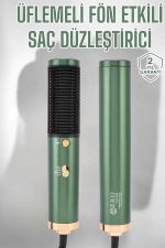 Üflemeli Fön Tarak Düzleştirici Seramik Kaplama Elektriklenme Karşıtı - Görsel 2