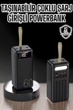 Powerbank 60.000 MAH 4 Portlu Uzun Şarj Süreli Dijital Göstergeli - Görsel 2