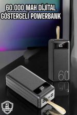 Powerbank 60.000 Mah Hızlı Şarj 4 Çıkışlı Uzun Şarj Süreli Dijital Göstergeli - Görsel 2