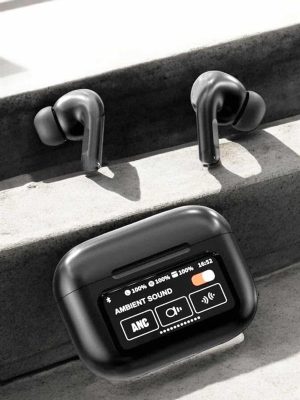 Kablosuz Bluetooth Kulaklık Ekranlı Uzun Şarj Süreli ANC Destekli