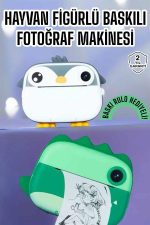 Çocuklar için Fotoğraf Makinesi Anlık Baskı Makinesi HD Görüntü Kalitesi - Görsel 2