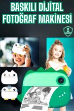 Çocuklar İçin Özel Fotoğraf Makinesi Printer Kamera Taşınabilir HD - Görsel 2