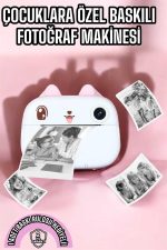Çocuk Fotoğraf Makinesi Dijital HD Video Rulo Kağıt Baskılı Yazıcı - Görsel 2