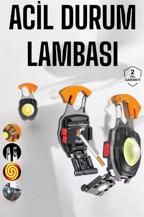 Compressed by jpeg-recompress El Feneri Acil Işık Seti Tornavida Düdük Kapak Açma Kamp Lambası - Görsel 2