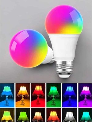 Led Ampul Enerji Dostu RGB Işıklı 100W Led Işık