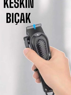 Suya Dayanıklı Tıraş Makinesi Keskin Bıçaklı Dijital Göstergeli Şarjlı