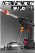 Şarjlı Oto Yıkama Tabancası Su Basınçlı Hazneli Bataryalı - Görsel 2