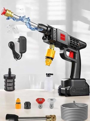 Şarjlı Oto Yıkama Tabancası Su Basınçlı Hazneli Bataryalı