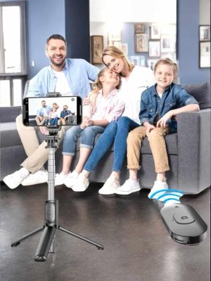 Kumandalı Tripod Telefon Tutucu Selfie Çubuğu 360 Derece Dönebilen