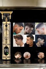 Tıraş Makinesi Şarjlı Profesyonel Saç Kesme Makinesi Gold Çizik Tıraş - Görsel 3