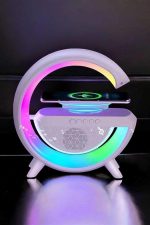 Bluetooth Hoparlör Dijital Göstergeli Wireless Şarj RGB Işıklı - Görsel 4