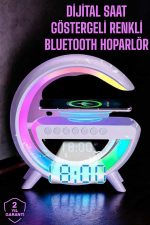 Android Uyumlu Akıllı Bluetooth Hoparlör Kablosuz Şarj Cihazı Standı - Görsel 2