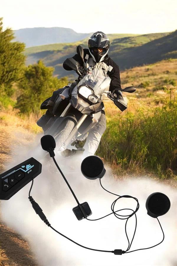 Compressed by jpeg-recompress Kask Kulaklığı Motosiklet Intercom Interkom Dinleme Konuşma Özellikli Su Geçirmez - Görsel 3