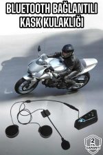Kask Kulaklığı Motosiklet Intercom Interkom Dinleme Konuşma Özellikli Su Geçirmez - Görsel 2