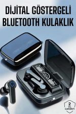 Bluetooth Kulaklık Dijital Göstergeli Kablosuz Uzun Pil Ömrü - Görsel 2
