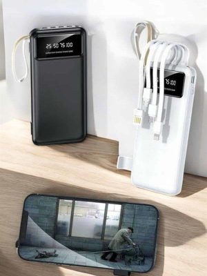 20.000 Mah Led Işıklı LCD Ekran USB Girişli Type-C Lightning Powerbank