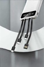 Powerbank 20.000 Mah LCD Ekran USB Lightning Type-C Uyumlu İOS ve Android - Görsel 5