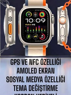 Akıllı Saat Amoled Ekran NFC Uyumlu Spor Modları Android ve İOS Uyumlu