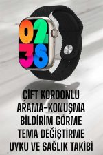 Akıllı Saat Tema Değiştirme Uyku ve Sağlık Takibi Bluetooth Bağlantılı - Görsel 3