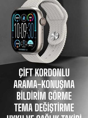 Yeni Nesil Akıllı Saat Arama Cevaplama GPS Takibi Adımsayar NFC Özelliği