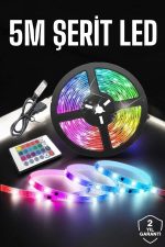 Led Işık 5 Metre Şerit Led RGB Işıklı - Görsel 2
