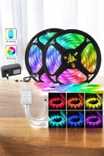 5 Metre Şerit Led RGB Işıklı Kumandalı Güç Adaptörü Her Ortama Uygun - Görsel 5