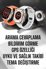 Yeni Nesil Akıllı Saat Adımsayar, GPS, Nabız Ölçer, Uyku ve Sağlık Takibi
