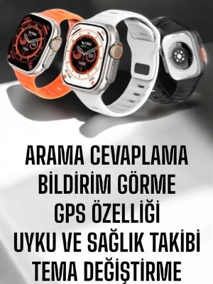 Yeni Nesil Akıllı Saat Adımsayar, GPS, Nabız Ölçer, Uyku ve Sağlık Takibi