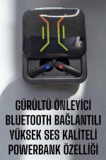 Kablosuz Bluetooth Kulaklık Powerbankli Uzun Pil Ömrü Yüksek Ses Kaliteli - Görsel 3