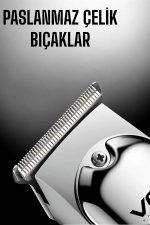 Tıraş Makinesi Paslanmaz Çelik Taraklı Güçlü Motor - Görsel 5