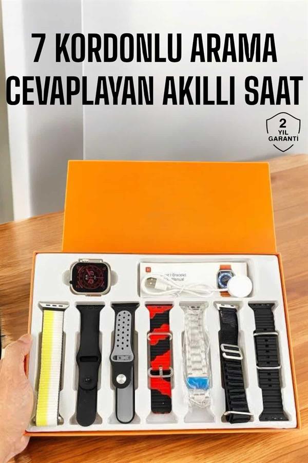 Compressed by jpeg-recompress Akıllı Saat 7 Kordonlu Bildirim Görebilen Metal Kordon GPS Özelliği - Görsel 2