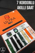 Akıllı Saat 7 Kordonlu Metal,Plastik Ve Hasır Kordon Seçeneği - Görsel 2