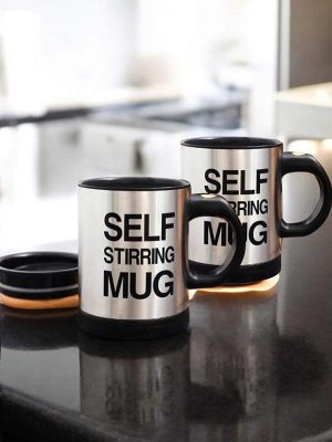 Yazılı Mug Kupa Karıştırıcı Özelliği Ve Paslanmaz Çelik