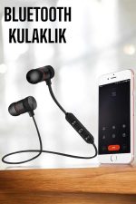 Mikrofonlu Kablosuz Sport Kulak İçi Mıknatıslı Kulaklık - Görsel 5