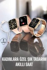 Akıllı Saat Kadınlara Uyku Ve Sağlık Takibi Yapabilen Bileklik Hediyeli - Görsel 2