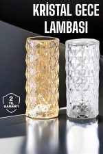 Gece Lambası Kristal Lamba Dokunmatik Şarjlı Hediyelik - Görsel 2