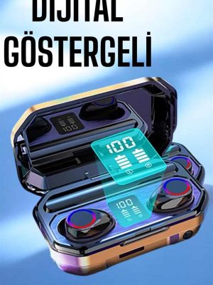 Dijital Göstergeli Bluetooth Bağlantılı Kulaklık Dokunmatik Kontrol