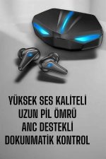 Bluetooth Oyuncu Kulaklığı Led Işıklı Kablosuz ANC Özelliği