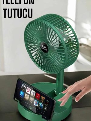 Soğutucu Vantilatör Telefon Standlı Mini Fan
