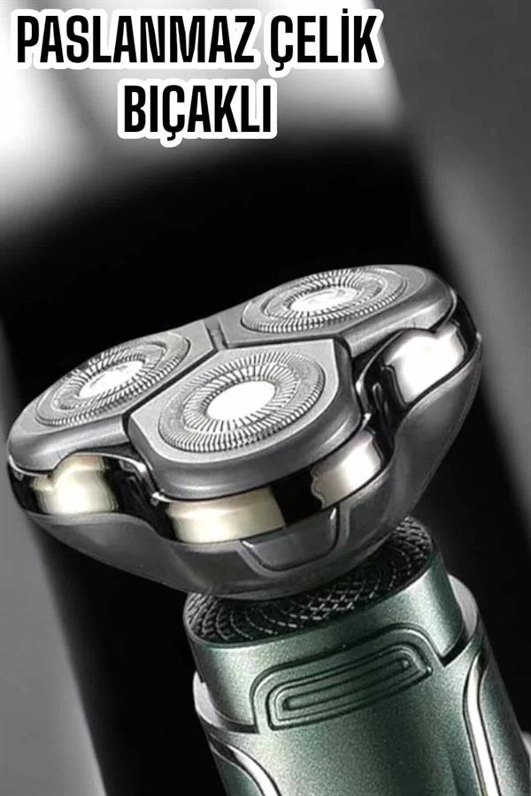 Compressed by jpeg-recompress Yüksek Performanslı 3 Başlıklı Profesyonel Tıraş Makinesi - Görsel 5