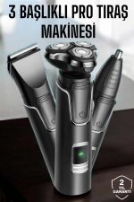 Yüksek Performanslı 3 Başlıklı Profesyonel Tıraş Makinesi - Görsel 2