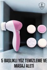 Taşınabilir Yüz Temizleme Cihazı Masaj, Peeling, Temizlik 5 Başlıklı - Görsel 2
