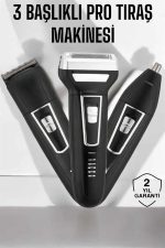3 Başlıklı Profesyonel Tıraş Makinesi - Görsel 2