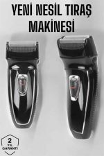 Şarjlı Paslanmaz Çelik Bıçaklı ve Kablosuz Saç Sakal Tıraş Makinesi - Görsel 2