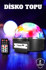 Bluetooth ve Uzaktan Kumandalı Çok Renkli Masaüstü Disko Topu - Görsel 2