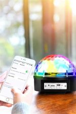 Bluetooth ve Uzaktan Kumandalı Çok Renkli Masaüstü Disko Topu - Görsel 4