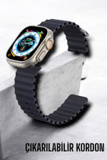 Bluetooth Bağlantılı Nabız, Kan Basıncı, Oksijen Ölçer Akıllı Saat - Görsel 4