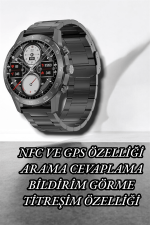 NFC ve Kablosuz Şarjlı Akıllı Saat EKG, Nabız & Spor Modları ile iOS ve Android Uyumlu - Görsel 5