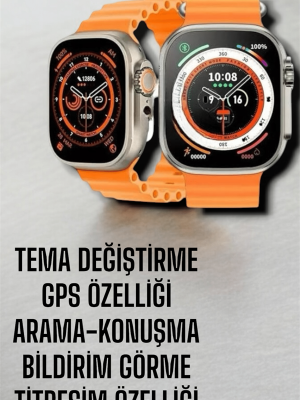 Suya ve Toza Dayanıklı 45 MM Akıllı Saat Bildirim ve Cevapsız Çağrı Görüntüleme