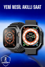 45 MM Gri Kasa Ultra Akıllı Saat Sesli Görüşme, Sağlık Takibi, Suya Dayanıklı - Görsel 2